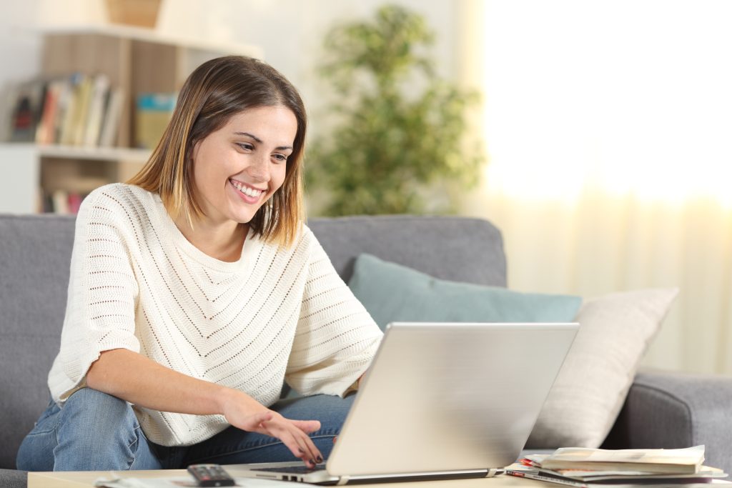 Woman on Computer