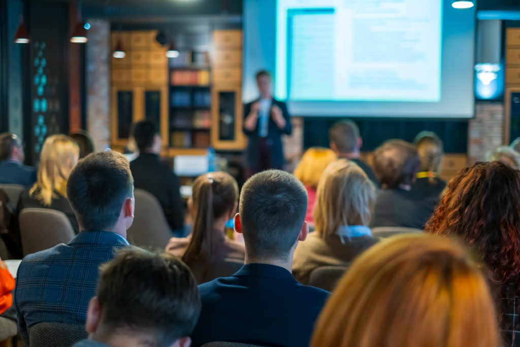 man giving a presentation